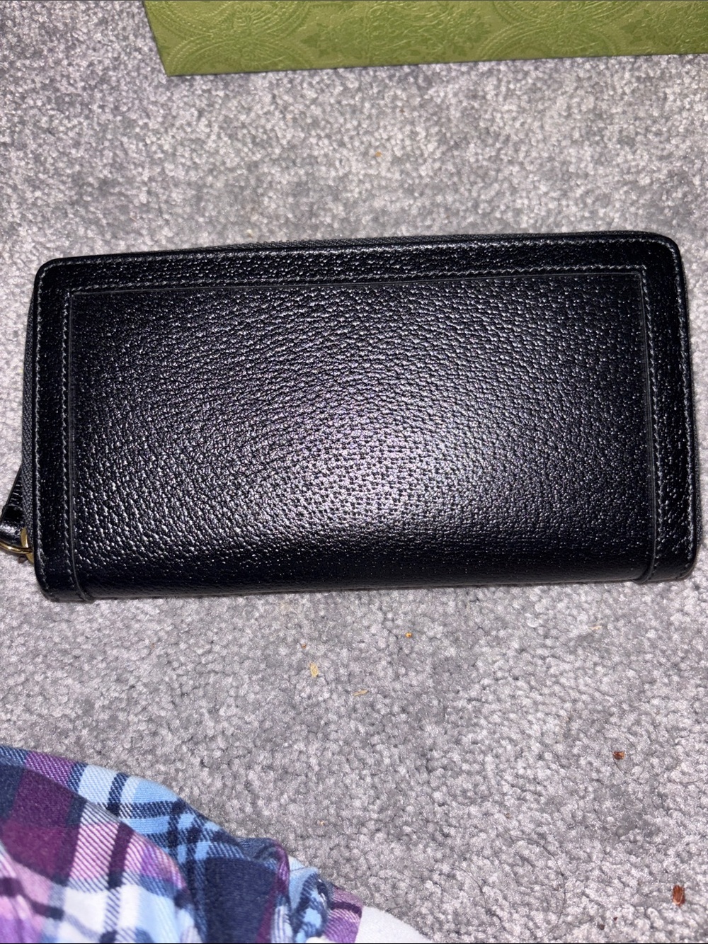 Gucci Black Bamboo Accent Leather Wallet - Picture 2 of 10